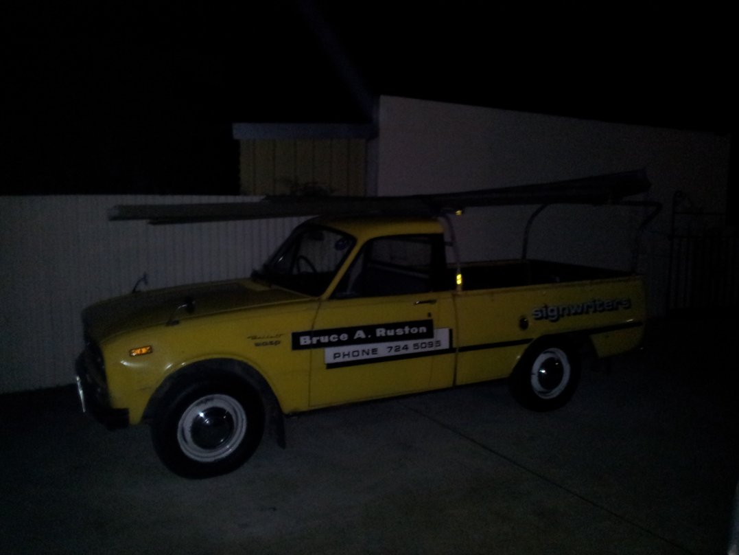 front yard - 31 July - Isuzu Wasp with guttering on ladder racks - 03.jpg